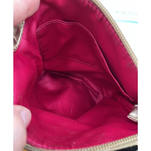 Coach Authenticated Vintage Poppy C Applique Sateen Metallic Trim Messenger Bag - Picture 6 of 8